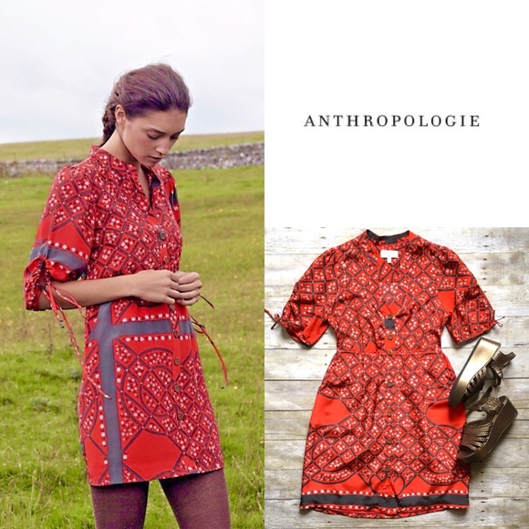 Anthropologie Dresses & Skirts - Anthro Moulinette Soeurs Maeshowe silk dress